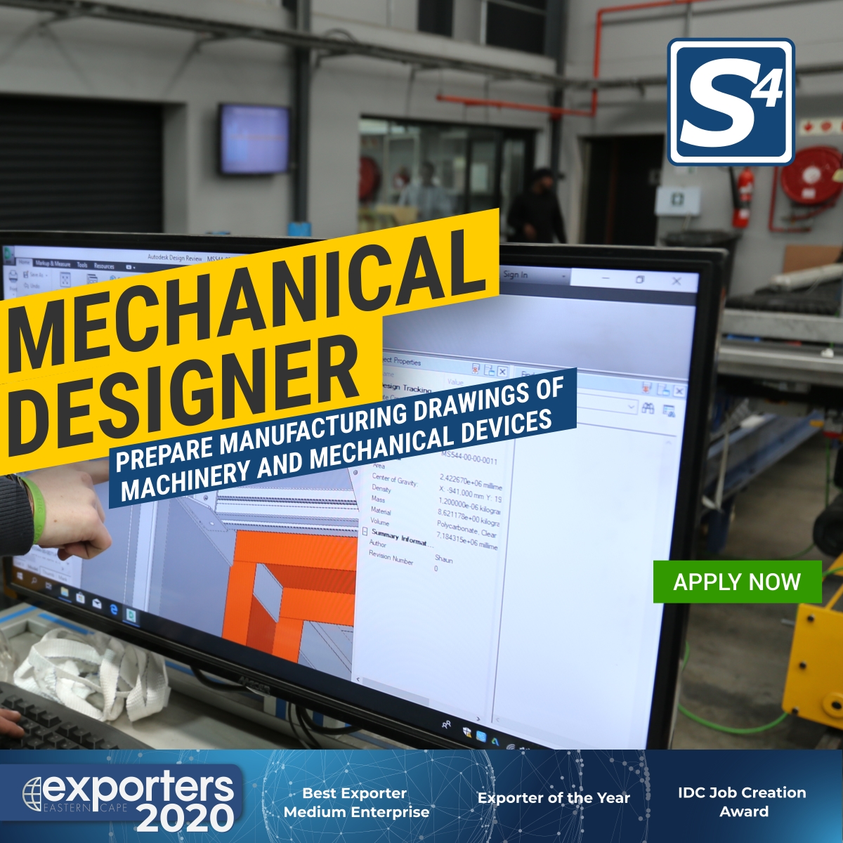 S4 Integration Mechanical Designer Port Elizabeth ZA   Mechanical Designer Featured Image 